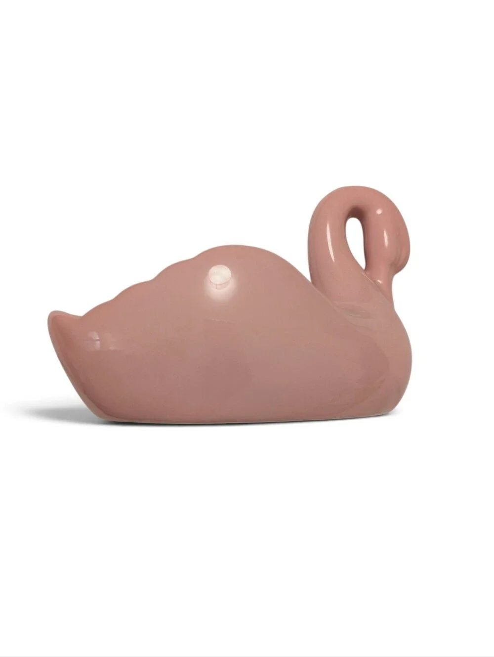 VINTAGE Ceramic Swan Soap Dish Blush Pink Retro Classic
